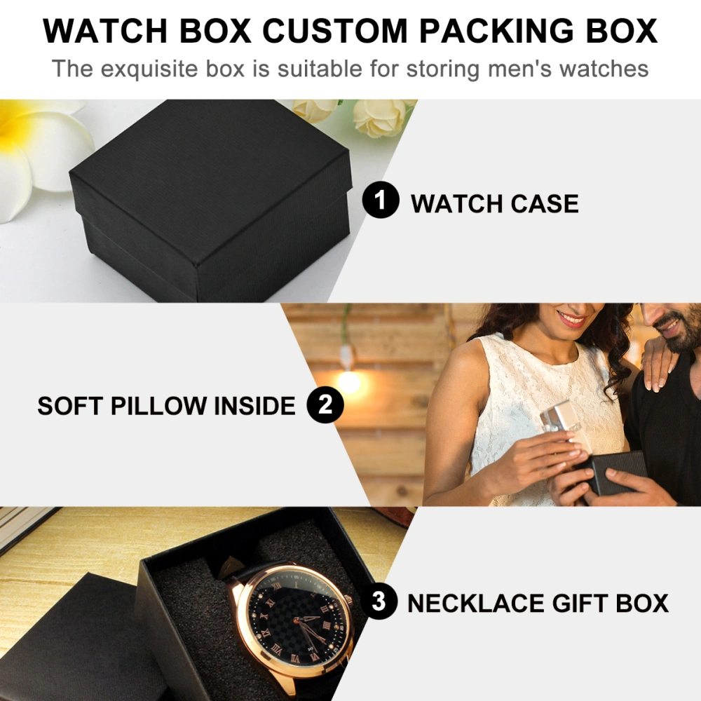 3pcs Single Watch Gift Boxes Jewelry Bangle Bracelet Watch Boxes for Men and Women