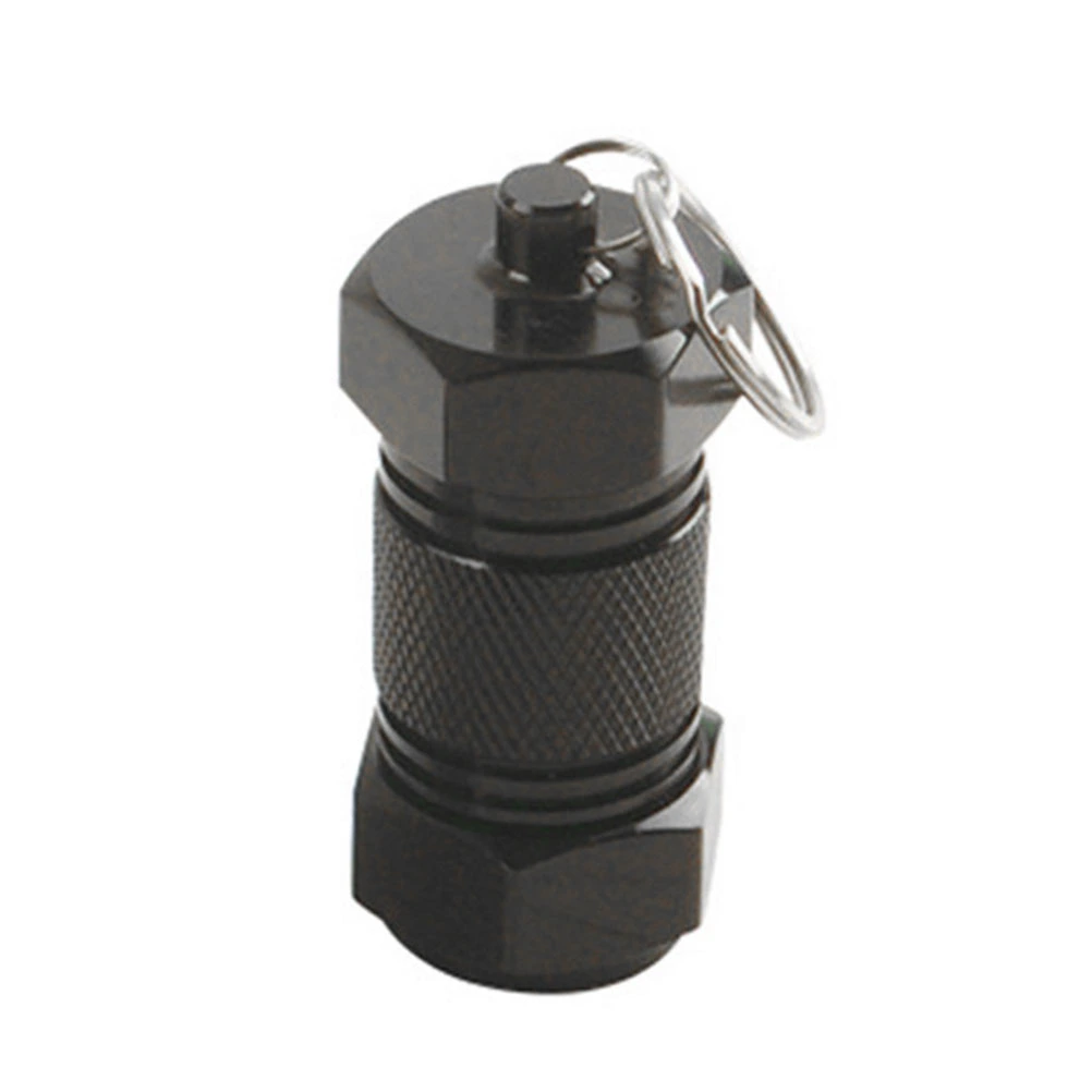 2pcs Mini Gallipot Key Ring First Aid Pill Bottle Keychain Cartridge Case Key Holder for Key