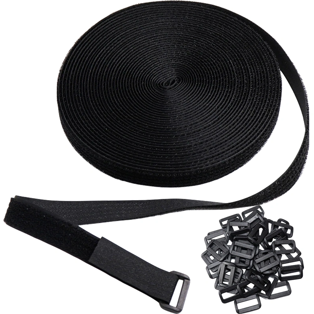 1 Set Hook And Loop Strap With Buckle 12.5m Adjustable Securing Cable Strap