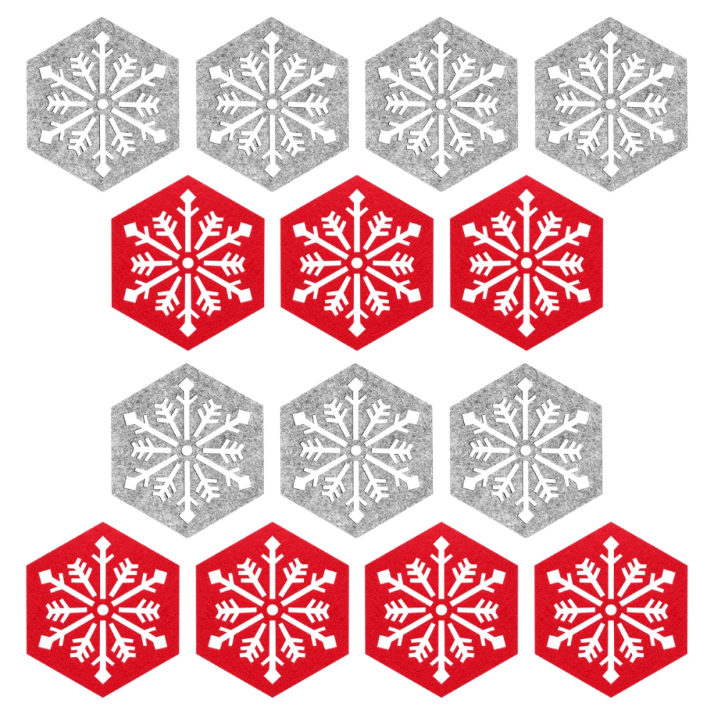 14PCS Snowflake Pattern Heat Resistant Mats Hot Dishes-Insulated Hot Pads