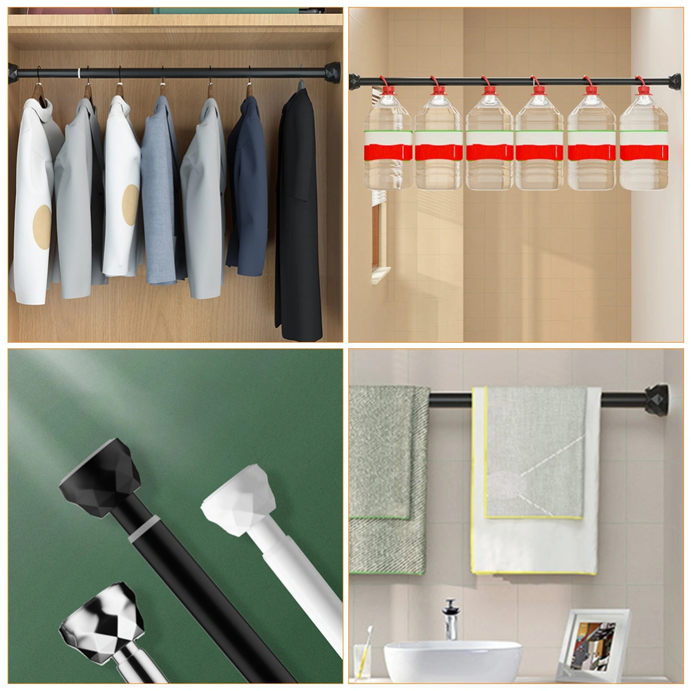 Practical Clothes Rack Adjustable Curtain Punch-free Storage Rod for Home