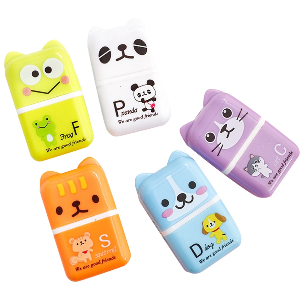 5Pcs Creative Roller Eraser Colorful Eraser Easy to Remove Eraser Rubber Stationery School Supplies for Kid Student (Random Style)