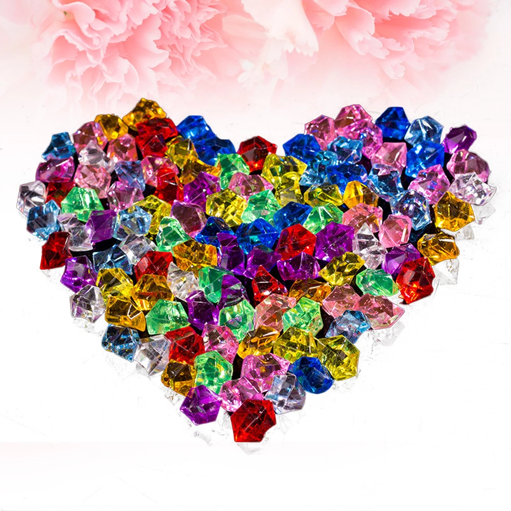 95pcs/lot Acrylic Crystal Crafts Stone Colorful for Home Wedding Christmas Decorations