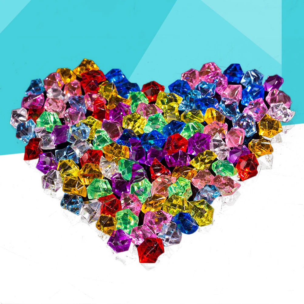 95pcs/lot Acrylic Crystal Crafts Stone Colorful for Home Wedding Christmas Decorations
