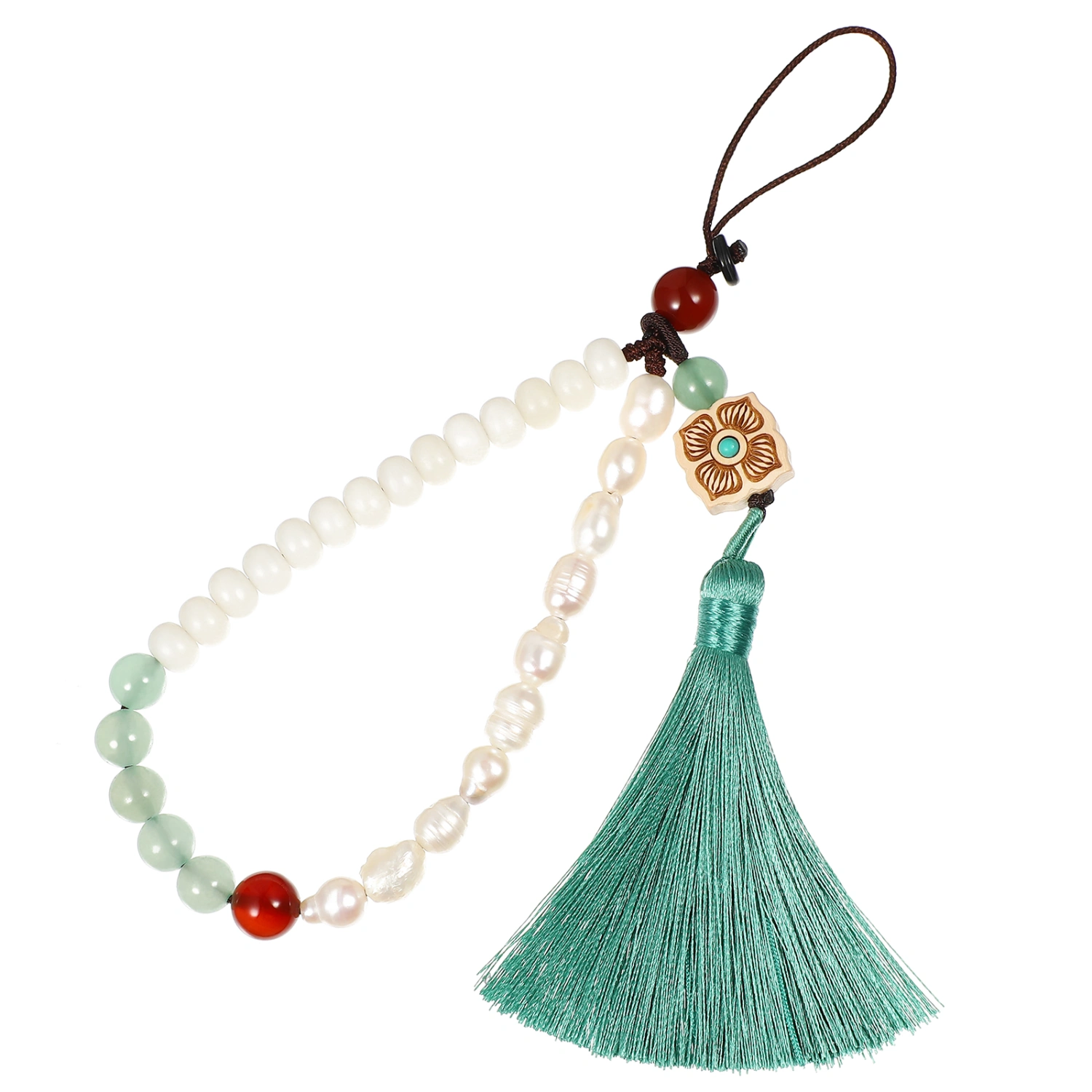 1pc Beaded Mobile Phone Lanyard Cell Phone Pendant Wrist Strap Anti-lost Phone Decorative Charm Chain