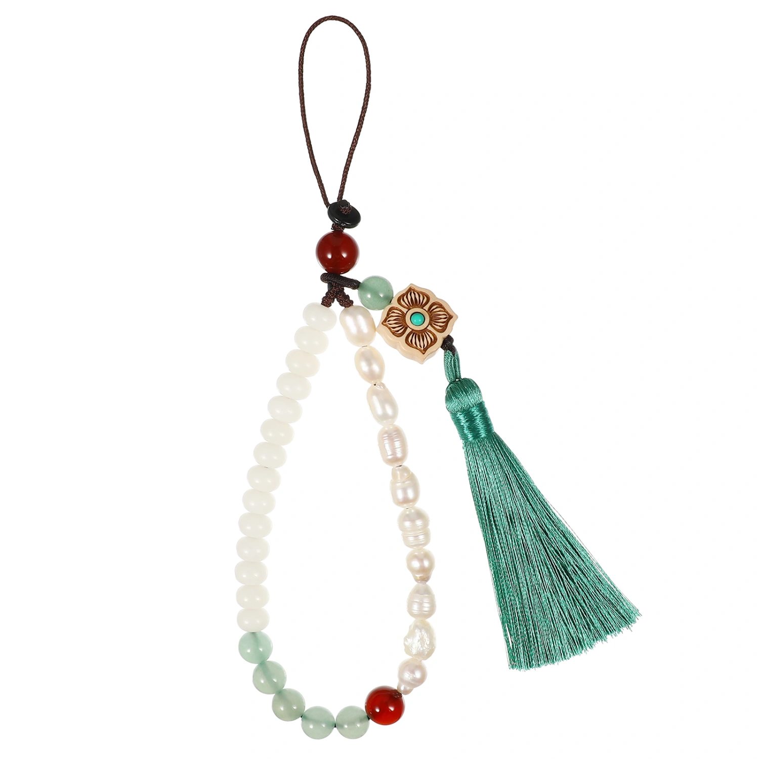1pc Beaded Mobile Phone Lanyard Cell Phone Pendant Wrist Strap Anti-lost Phone Decorative Charm Chain