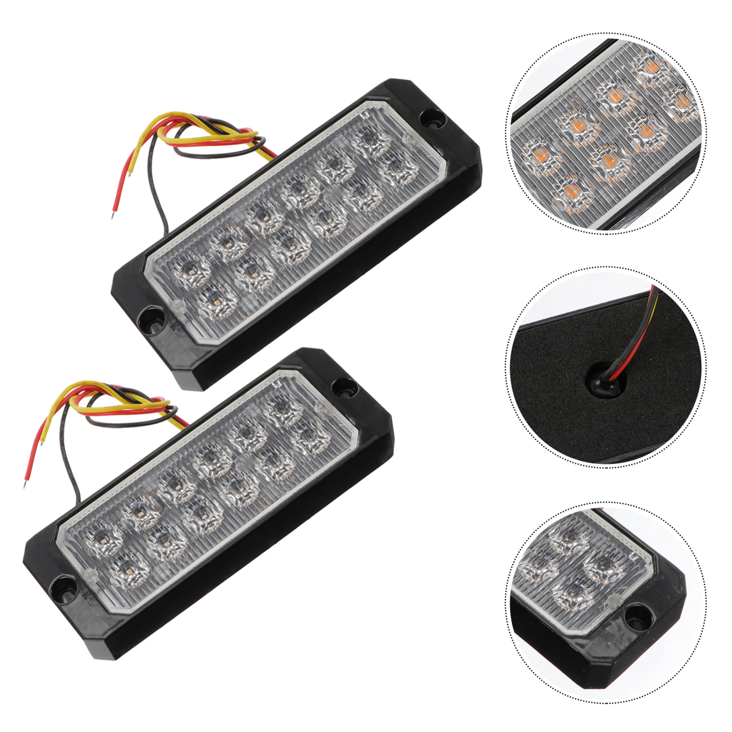 2pcs 12-24V Auto Side Turn Signal Indicator Light 12 LED Driving Side Light