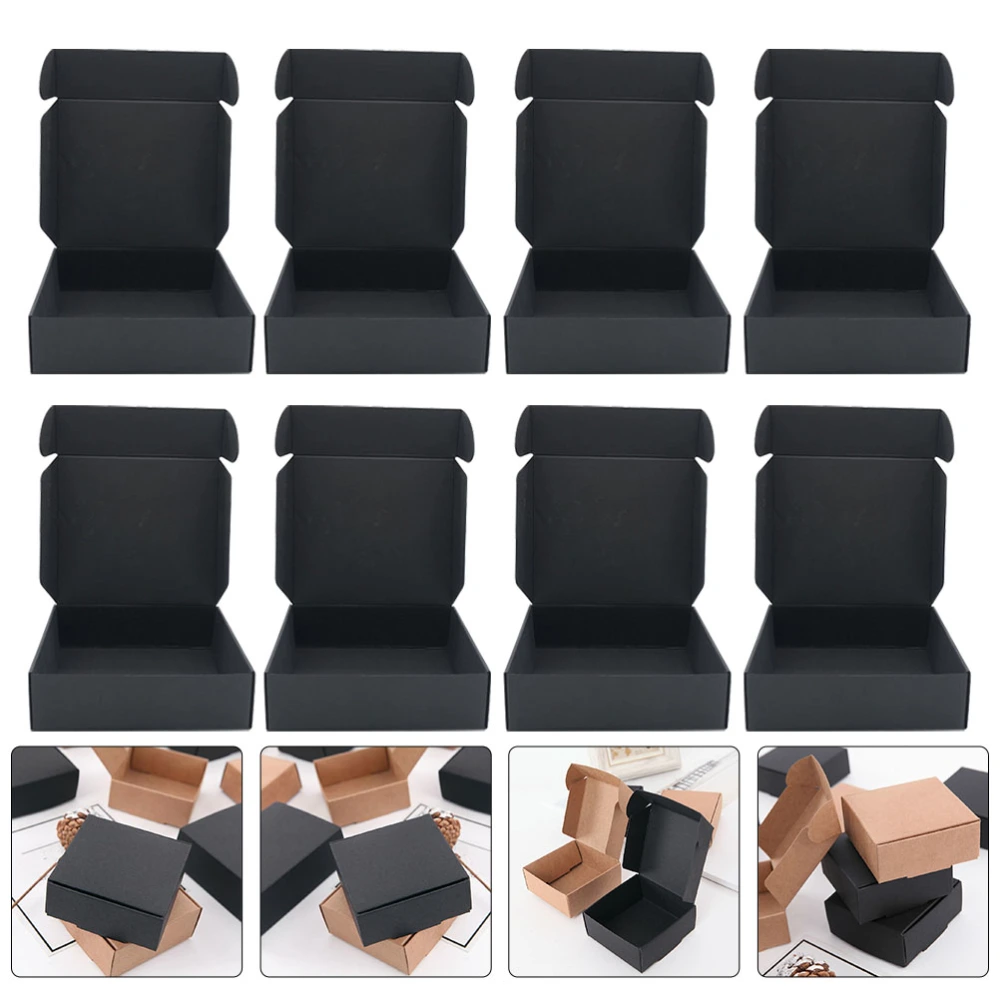 24pcs Black Convenient Packing Boxes Moving Boxes Express Storage Boxes