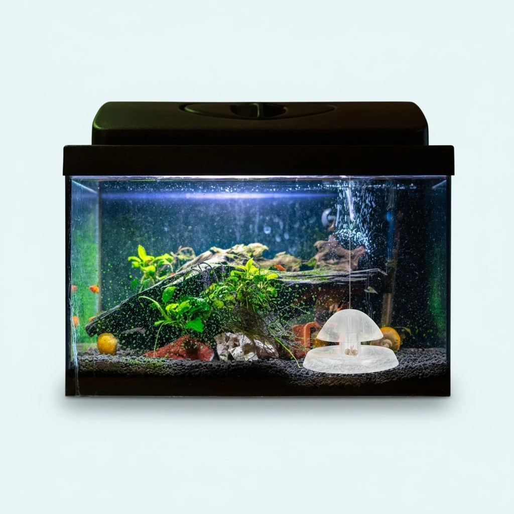 2Pcs Aquarium Fish Plant Tank Plastic Snail Trap Aquarium Fish Tank Snail Catcher Size L White