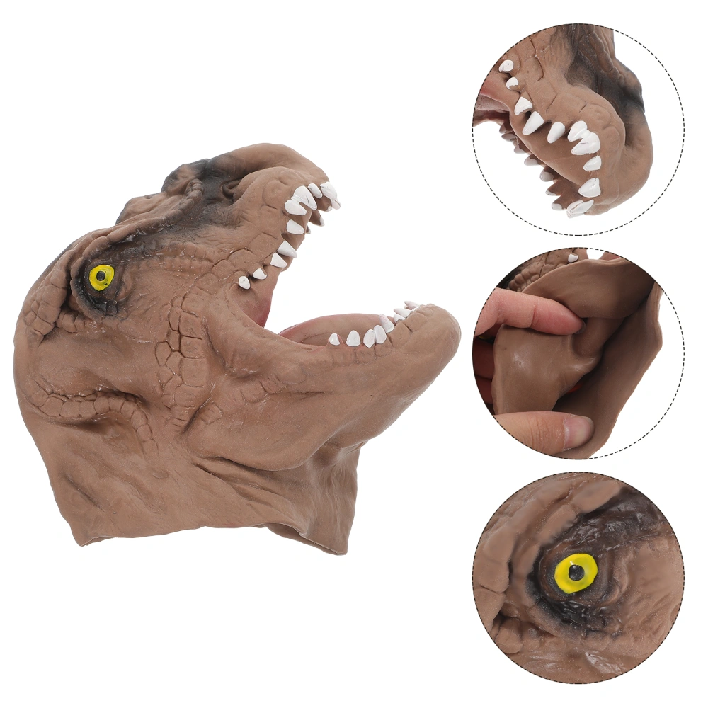 Hand Puppet Rubber Realistic Tyrannosaurus Hand Puppet Role Play Toy for Kids