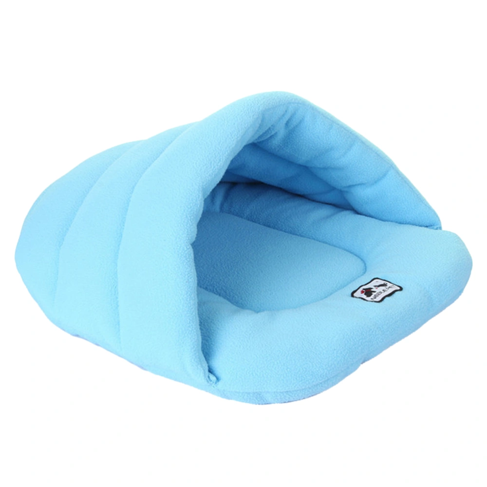 Pet Dog Cat Bed Warm Kennel Nest Pad Dog Blanket Mat Snuggly Sleep Mat Sleeping Bag Cotton-Padded Cushion for Puppy Cat Kitten Adult Dog Bichon Size M (Sky Blue)