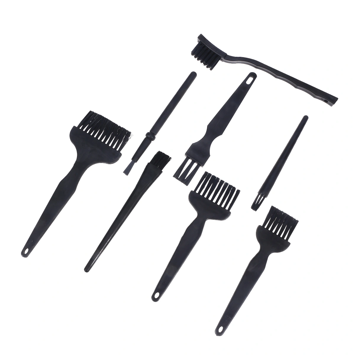 8 Pcs Repair Cleaning Brush Flux Paste PCB Repair Set Kit Motherboard Circuit Anti Static Brush Mobile Phone Repair Tool (Black)