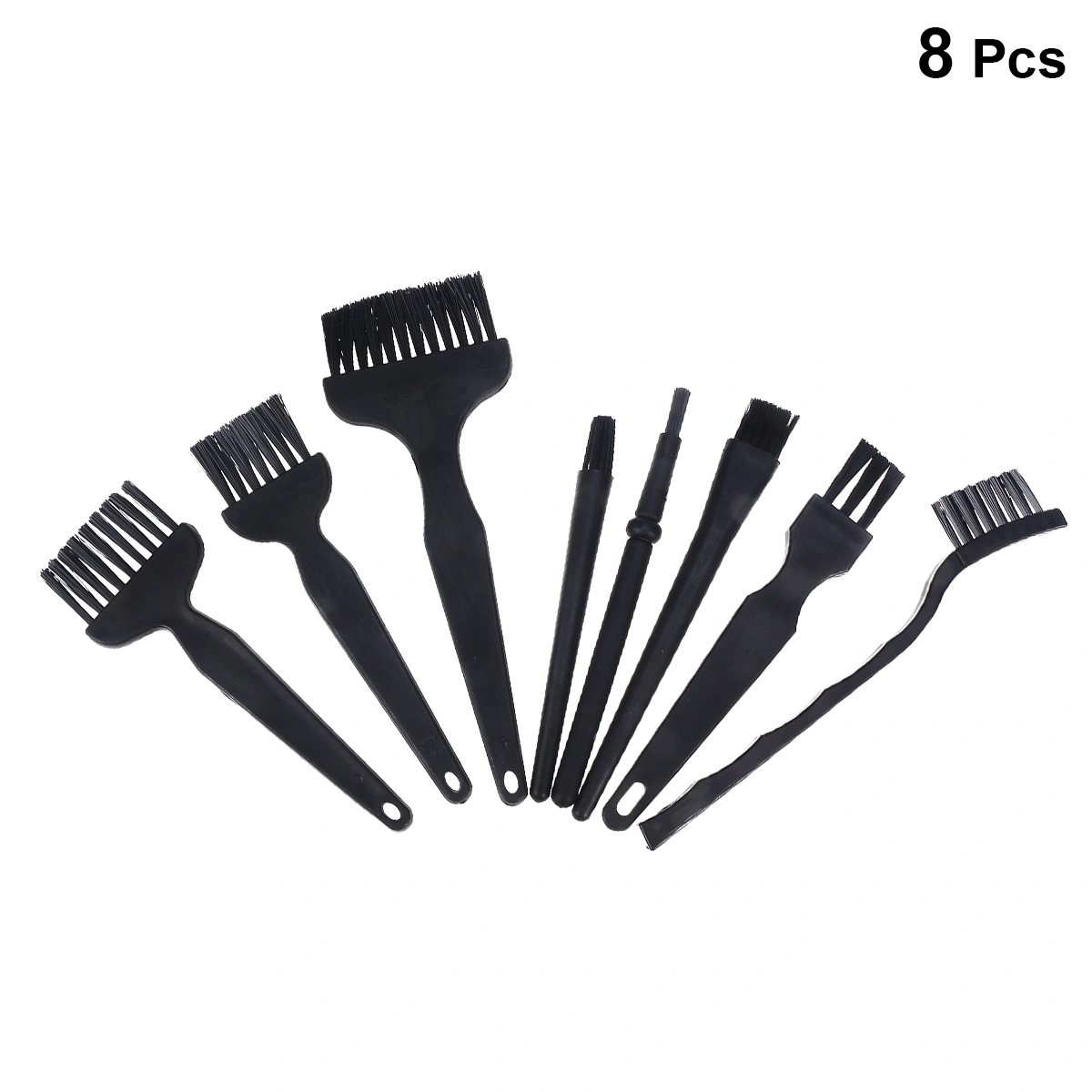 8 Pcs Repair Cleaning Brush Flux Paste PCB Repair Set Kit Motherboard Circuit Anti Static Brush Mobile Phone Repair Tool (Black)