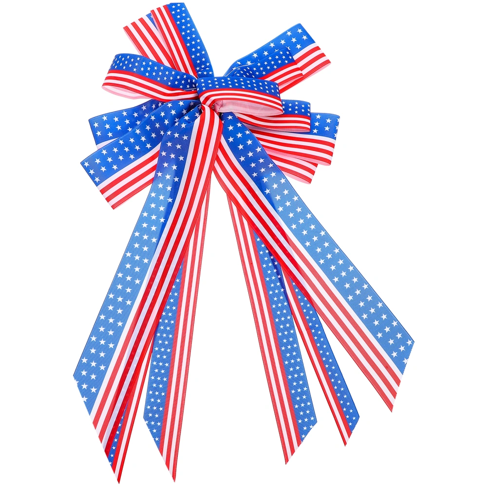 Independence Day Bow Ribbon Pendant Hanging Bow Decor Door Bow Ornament