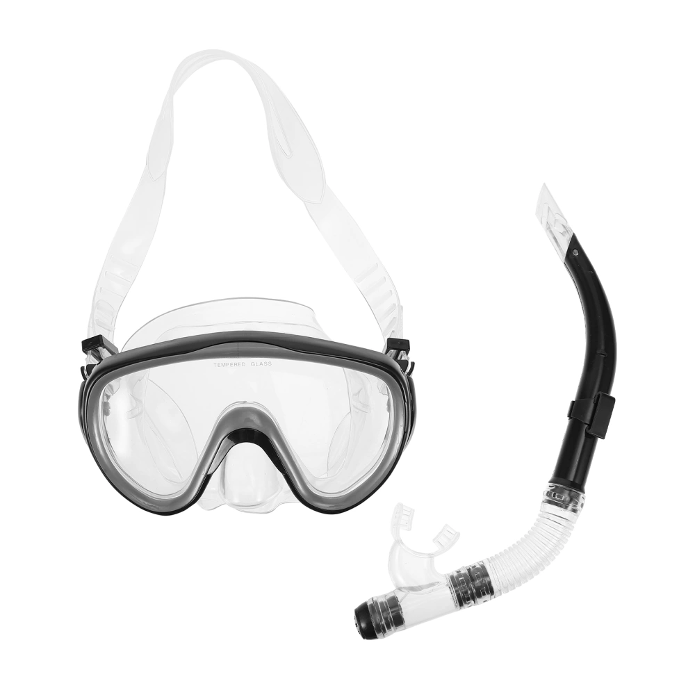 1 Set Adults Snorkel Mask Set Full Dry Snorkeling Gear Dry Snorkel Mask Kit