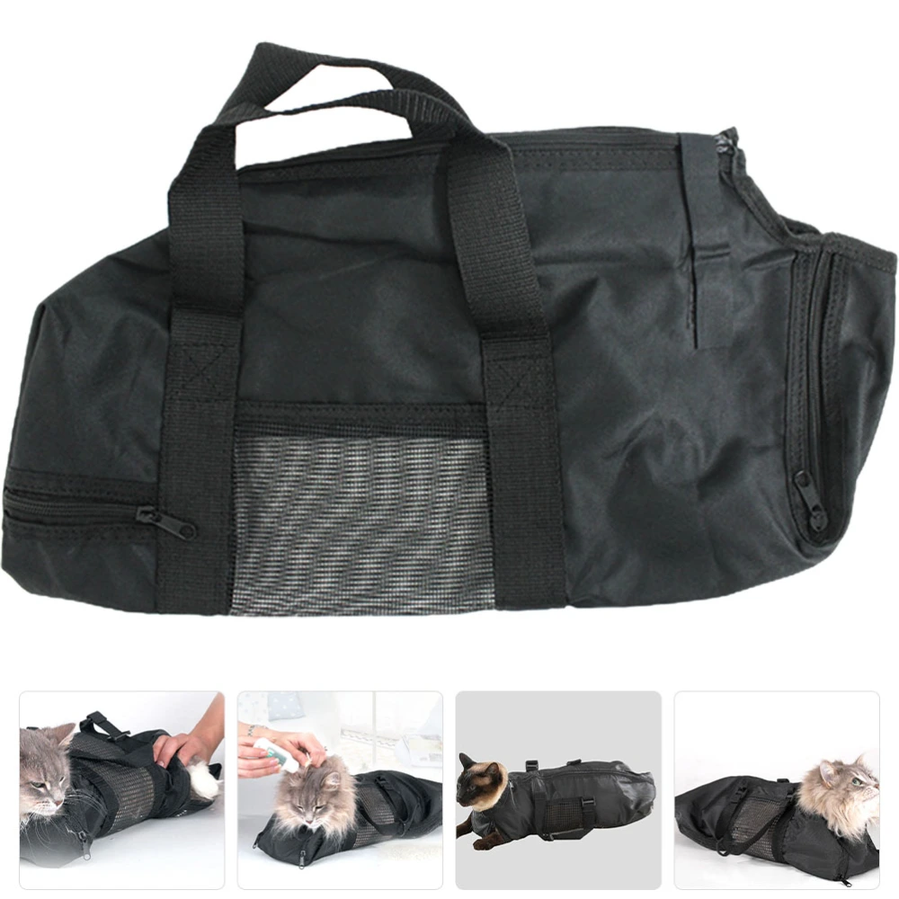 Portable Cat Bath Bag Cat Carrying Bag Wear-resistant Pet Bathing Bag Reusable Cat Shower Bag