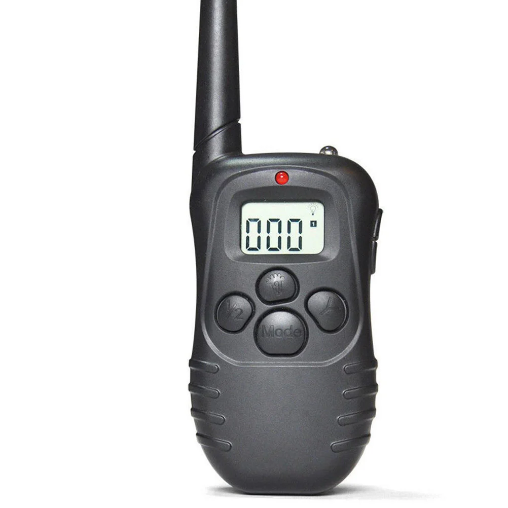 300M Long Range Training Collar Vibration Warning Electrocute Remote Dog Training Collar (Black)