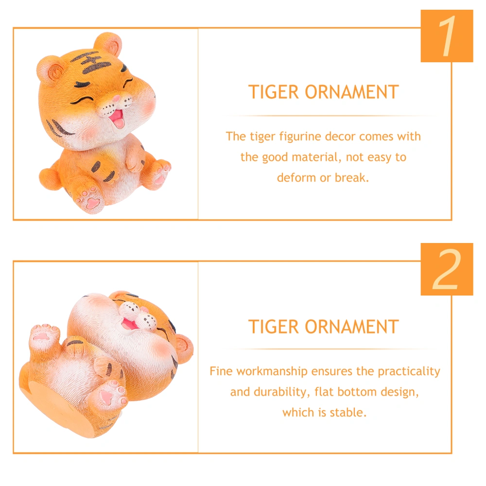 1Pc Tiger Design Car Interior Decoration Unique Baking Ornament Resin Craft