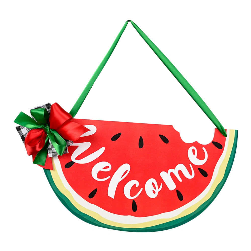 Summer Watermelon Hanging Sign Welcome Wooden Door Sign Yard Hanging Pendant