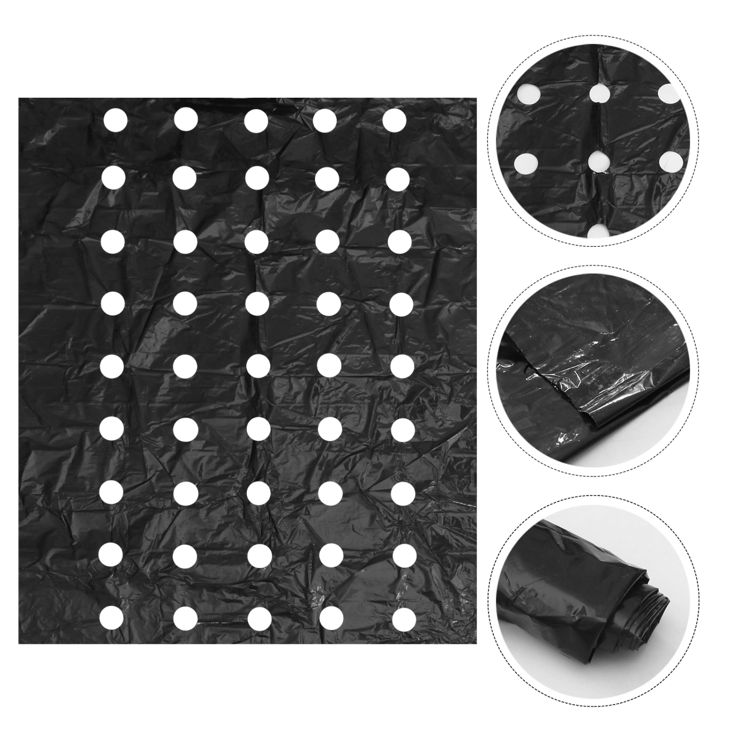 1 Roll Plastic Perforated Mulching Film PE Agricultural Mulching Film (Black)
