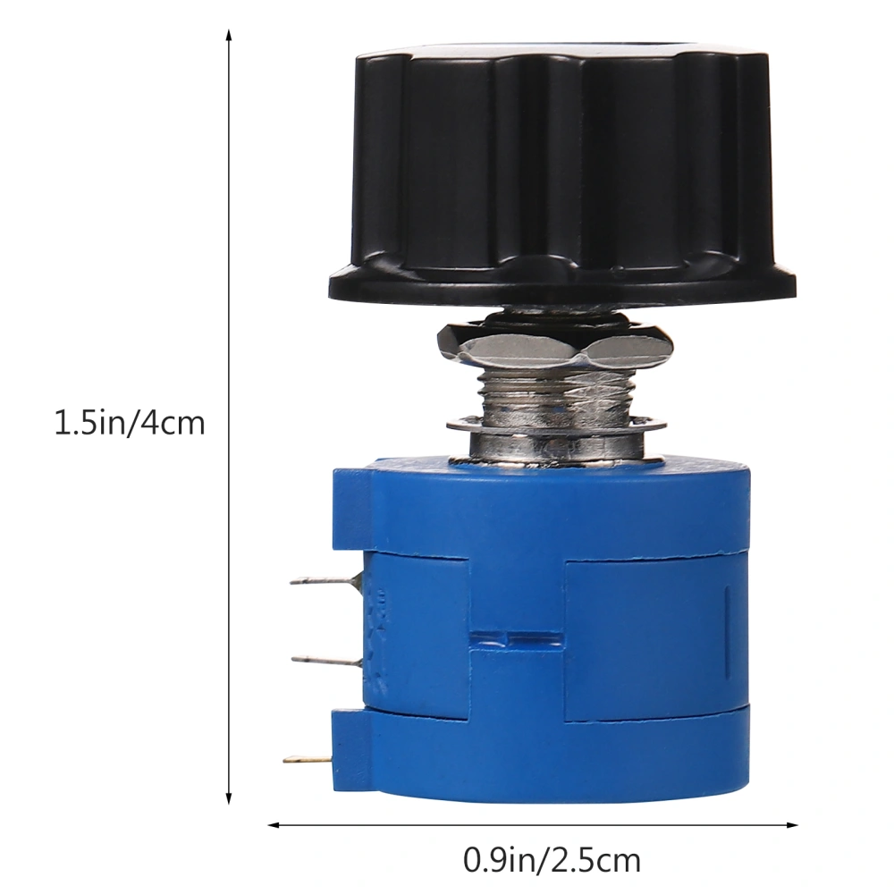 1 Set 2Pcs Rotary Wire Wound Precision Potentiometers Plastic Potentiometer with A03 Knobs (104L 100K)