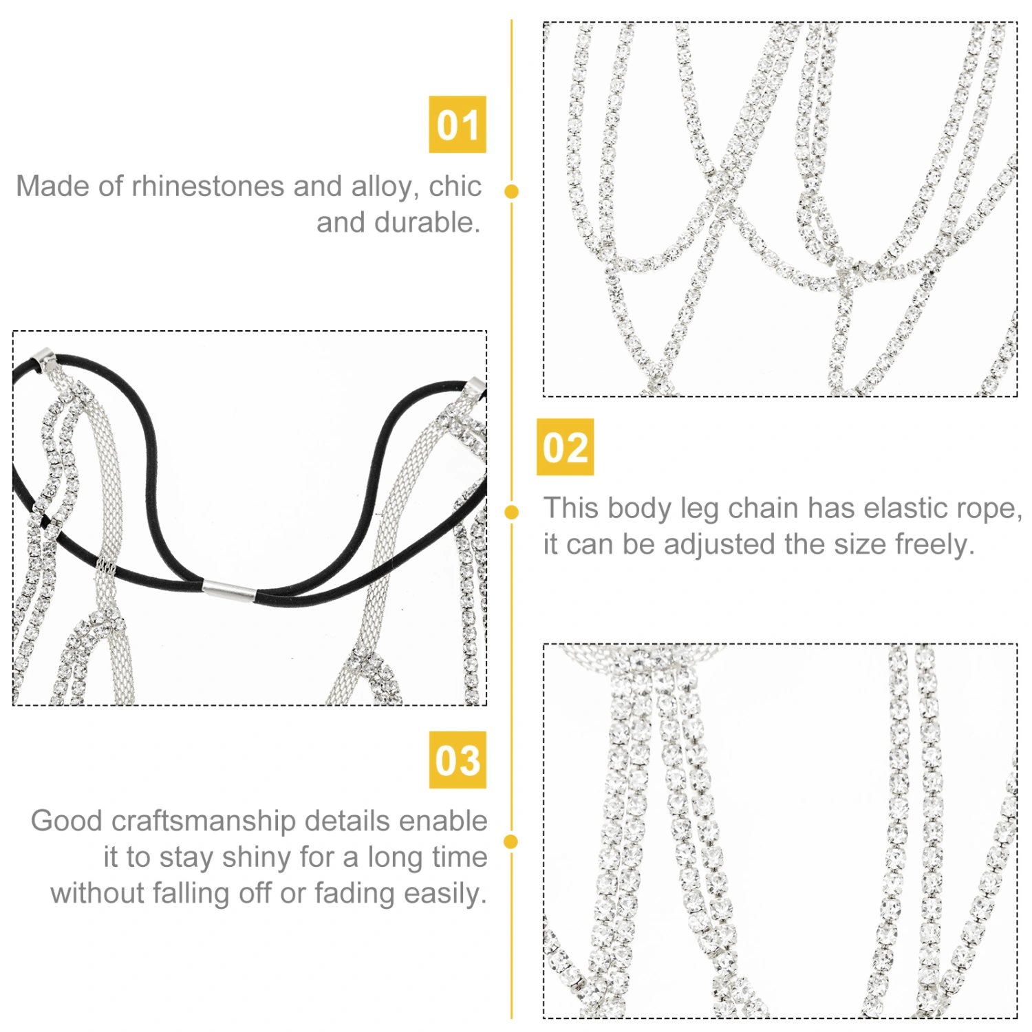 Rhinestone Thigh Chain Multi-layer Leg Chain Fashion Leg Chain for Women