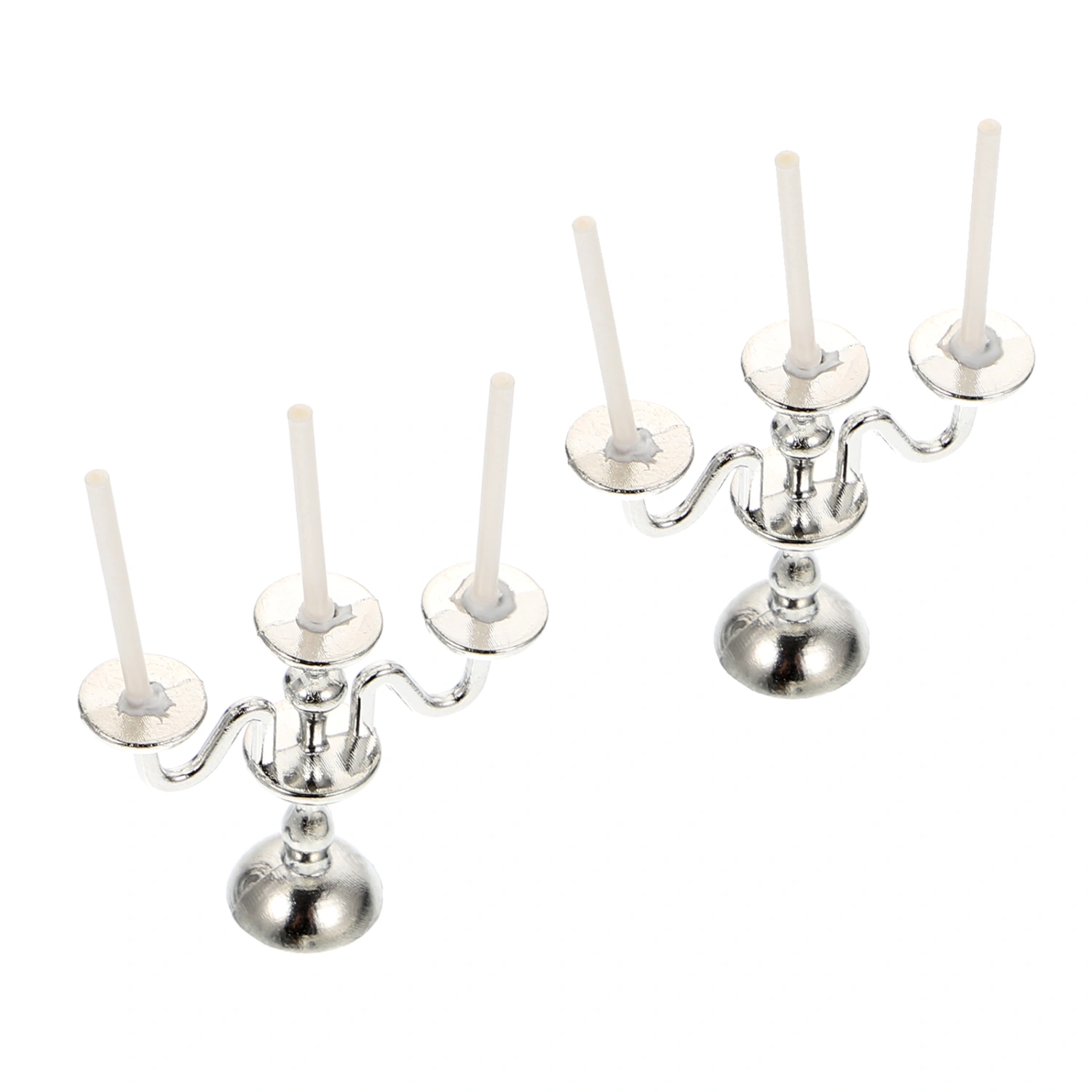 2pcs Mini House Candle Holders Mini Home Decorations Delicate Candle Holders