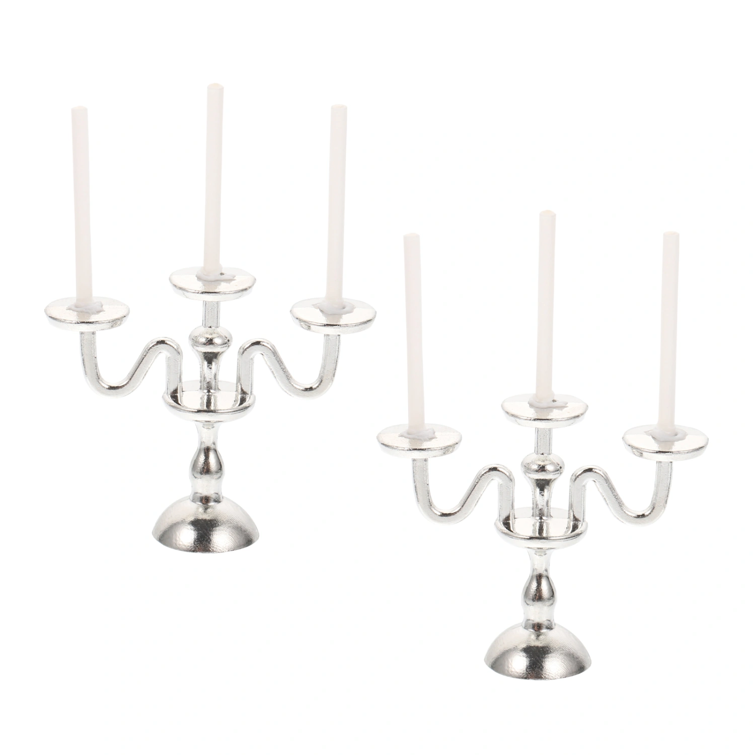 2pcs Mini House Candle Holders Mini Home Decorations Delicate Candle Holders