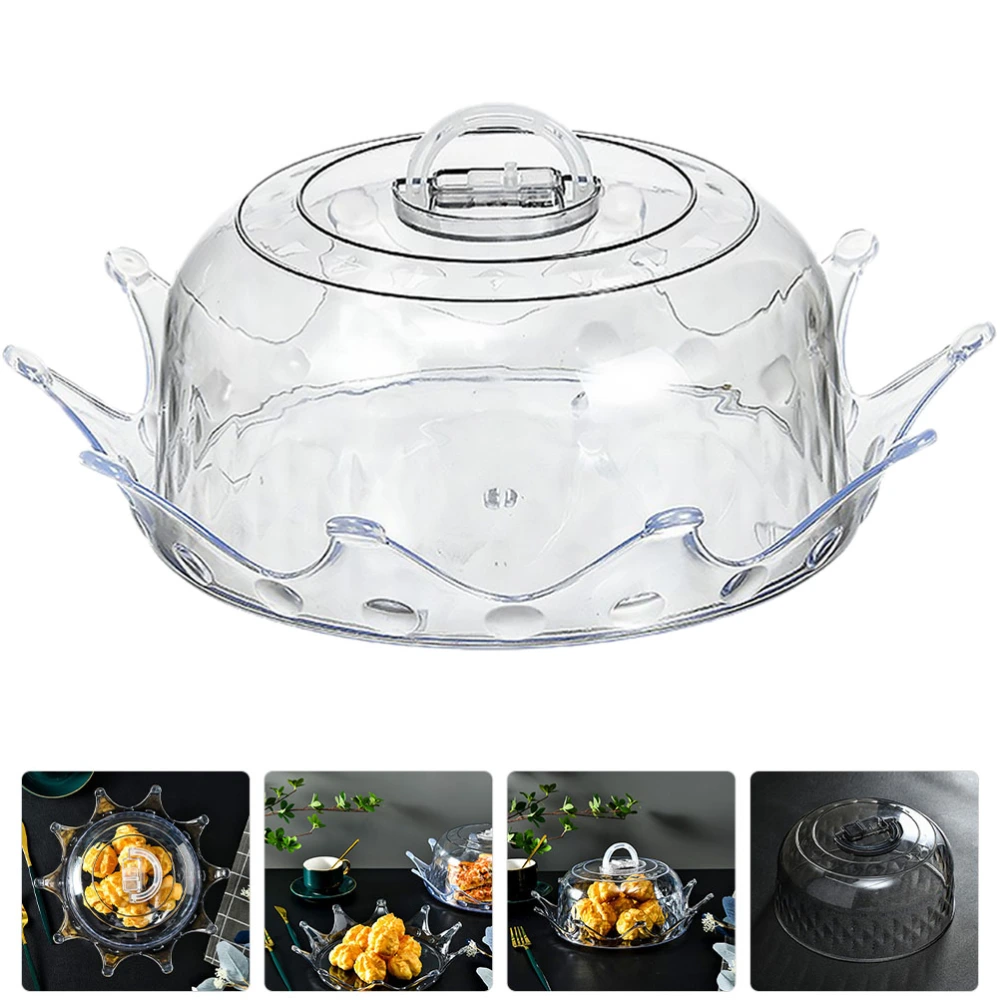 1 Set Dessert Dome Cake Protective Cover  Food Cover and Crown Shaped Tray