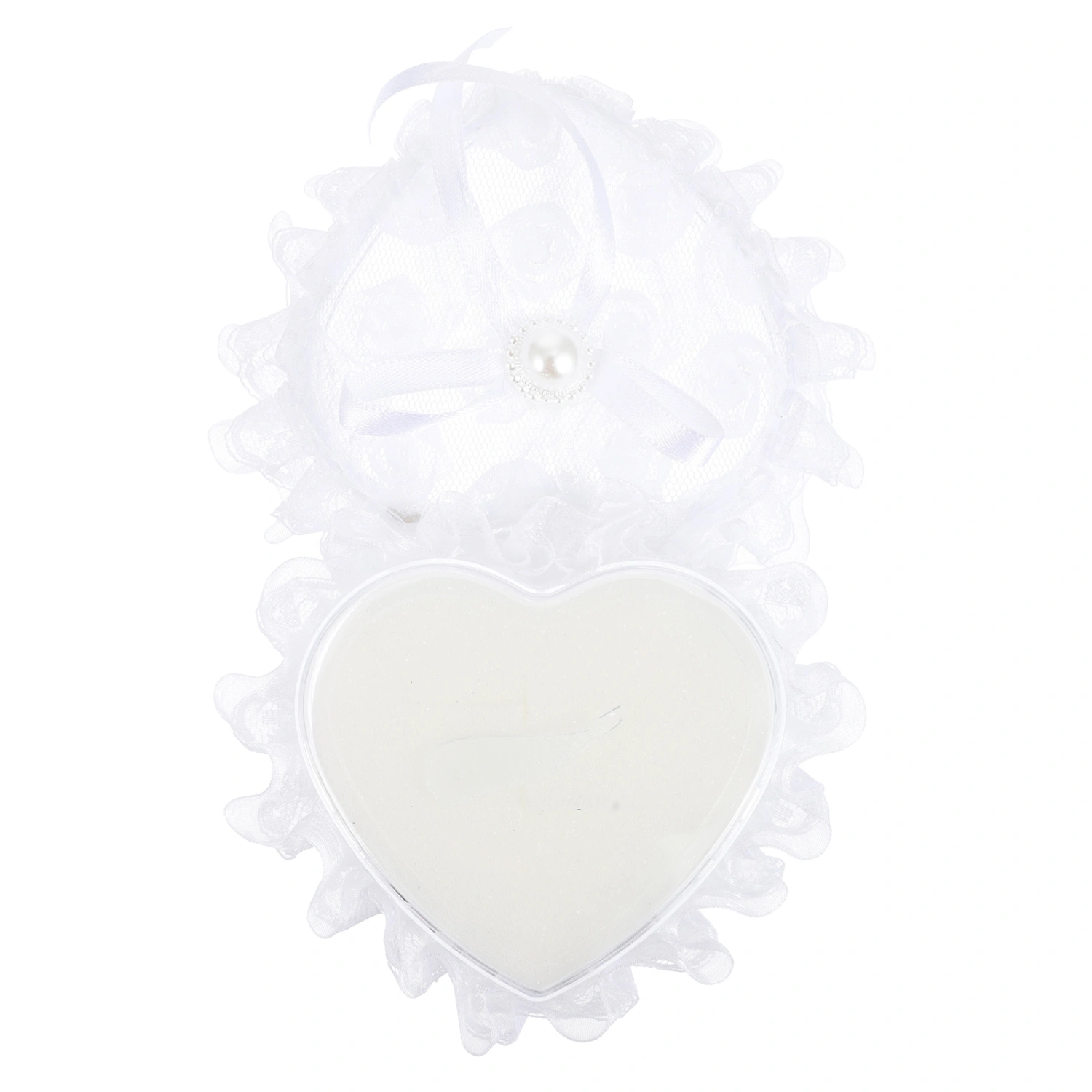  Heart-shape Ring Pillow Romantic Wedding Ring Bearer Pillow Valentines Day Gift