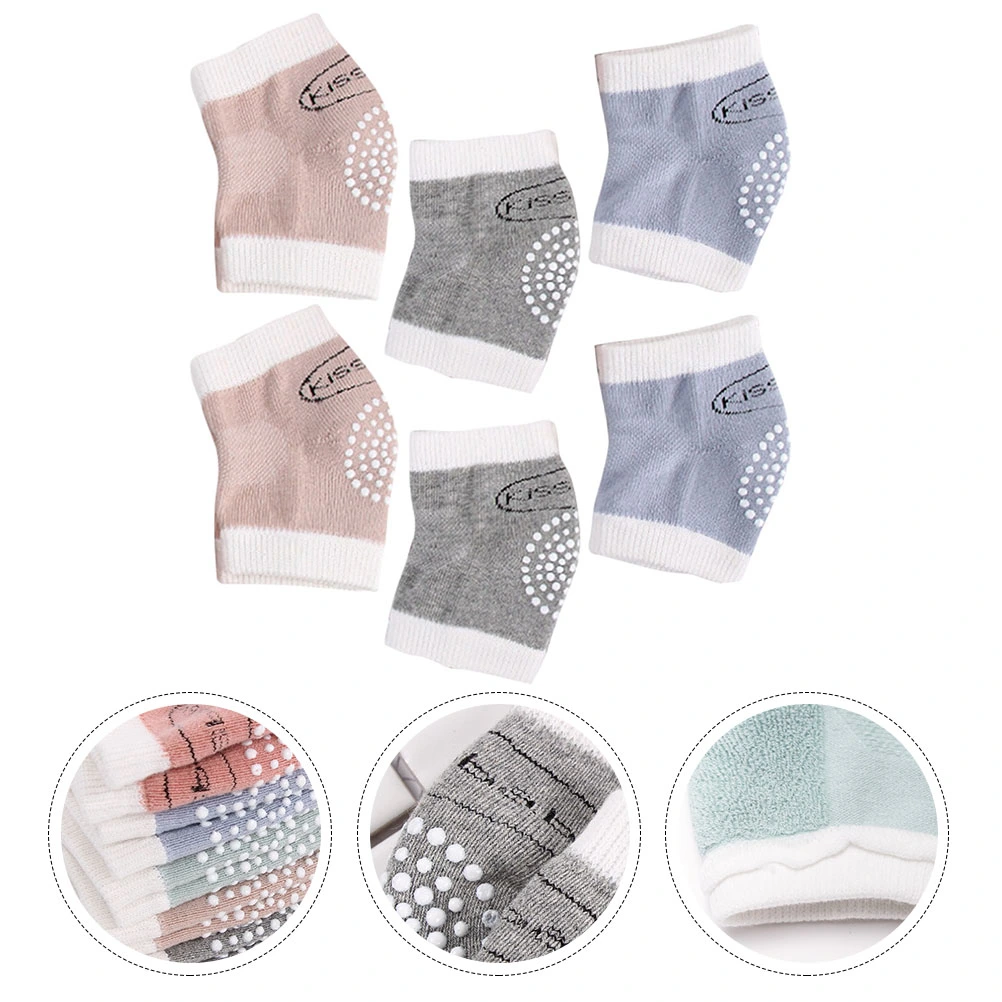 3 Pairs Kids Knees Protector Cotton Elastic Kneepads Non-slip Child Kneecap