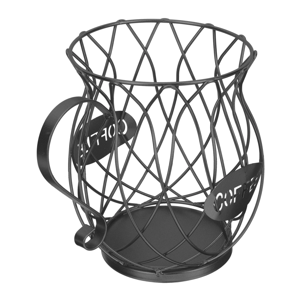 Iron Art Hollow Basket Metal Fruit Holder Snack Storage Basket Kettle Shaped Basket