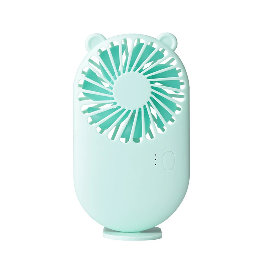 USB Rechargeable Cooling Fan Handhold Silence Fan Portable Mini Fan for Home Office School (Green)