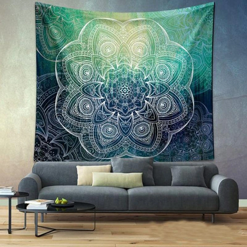 Indian Style Tapestry Wall Hanging Floral Tapestry Ethnic Decorative Fabric Tapestry for Dormitory and Home 200x150cm