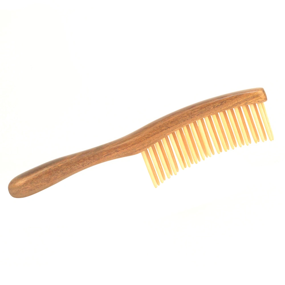 1PC Sandalwood Comb Double-row Teeth Comb Practical Hair Comb Portable Wooden Comb Head Massager for Women Girls