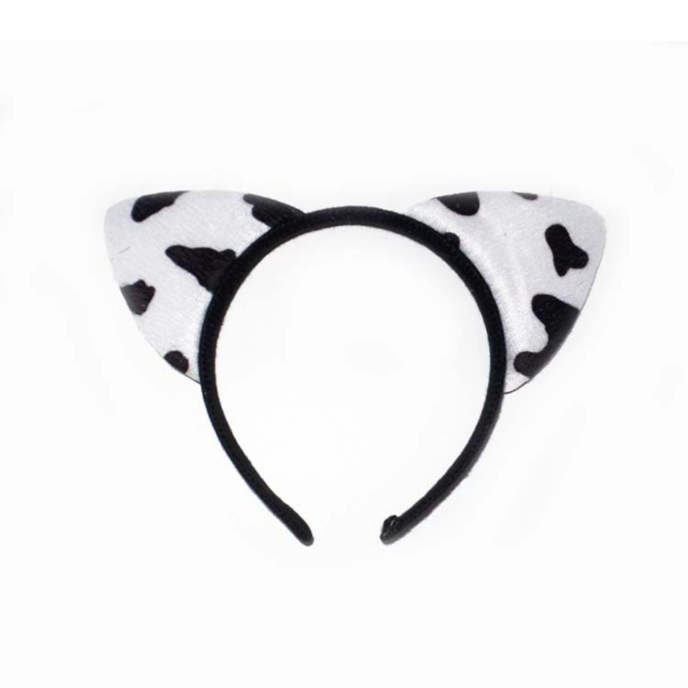 8pcs Cat Ears Hair Headband Adorable Headdress Fabric Hair Hoops Animal Ear Design Hair Accessary Party Favors (Random Pattern)