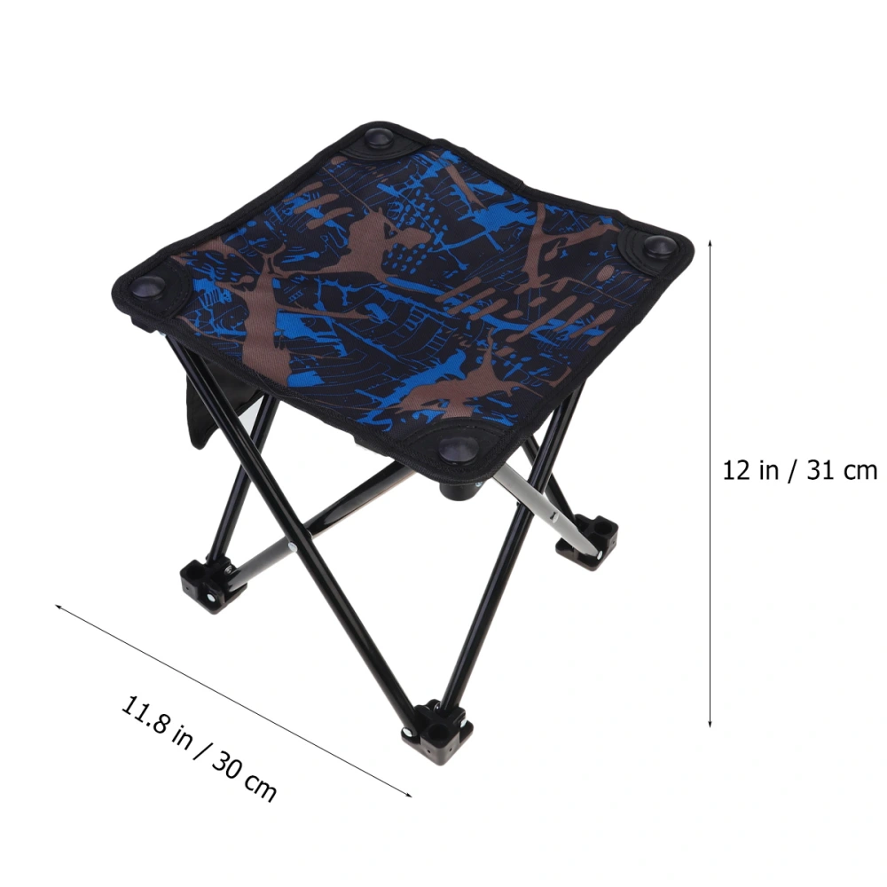 Outdoor Folding Chair Camping BBQ Stool Stainless Steel Seat Fishing Stool