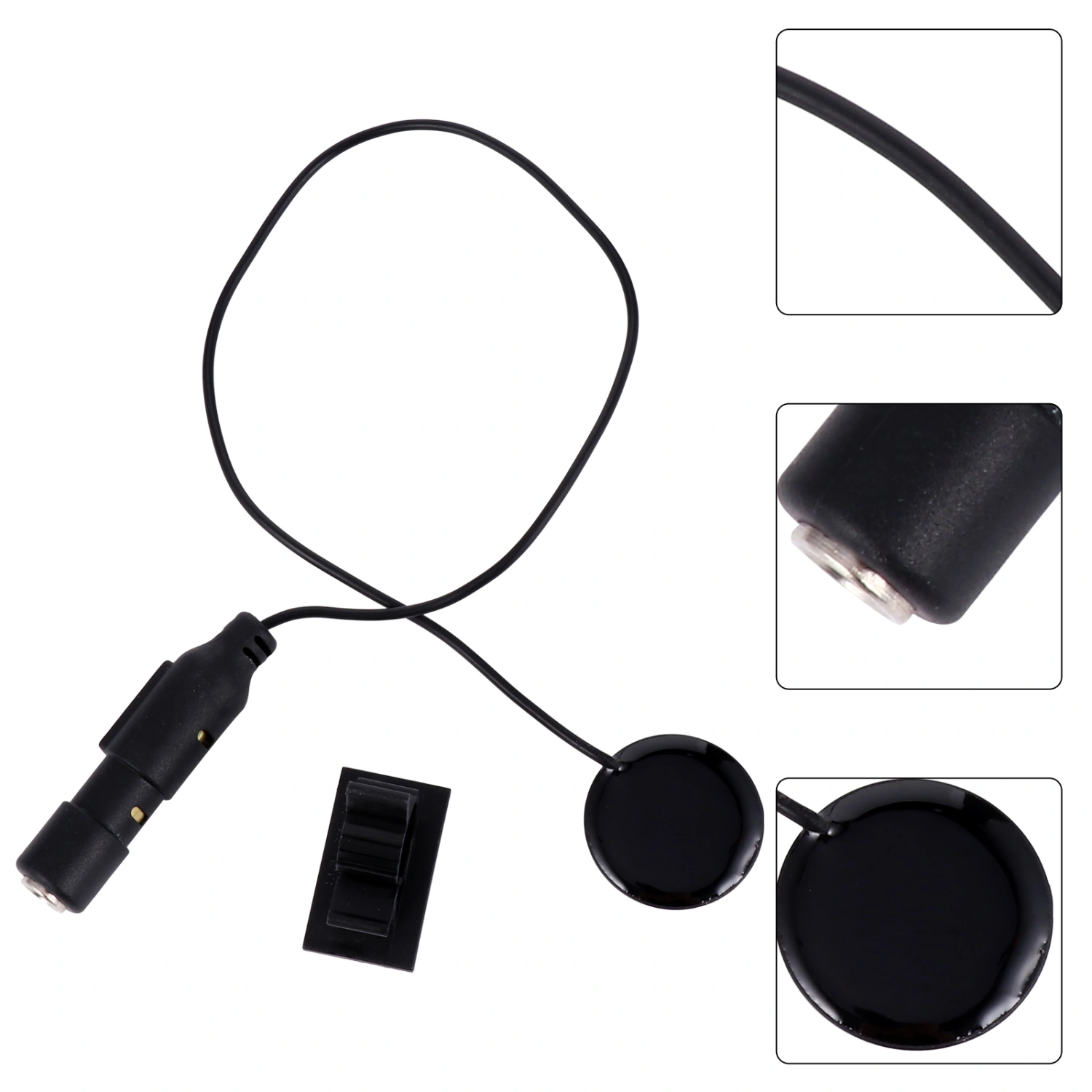 Ukulele Transducer Acoustic Guitar Violin Pickup Instrument Accessories (Black)