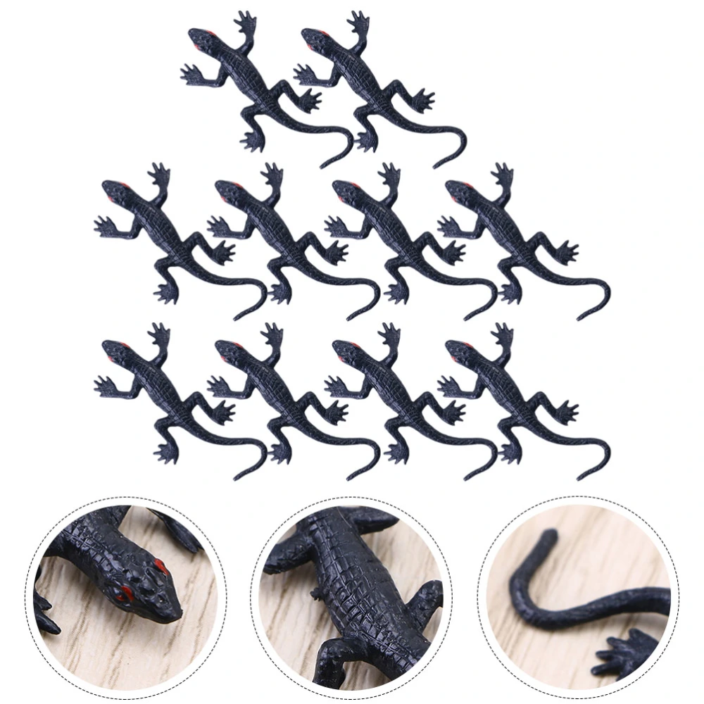 10Pcs Artificial Gecko Model Simulated Gecko Prank Props Party Layout Props