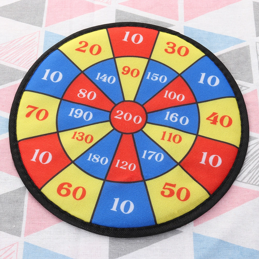 1 Set/5pcs Self-adhesive Dartboard Toy Set Outdoor Indoor Sports Tool Darts Target Toy for Kids Children (1pc Dart Target + 2pcs Balls + 2pcs Darts)