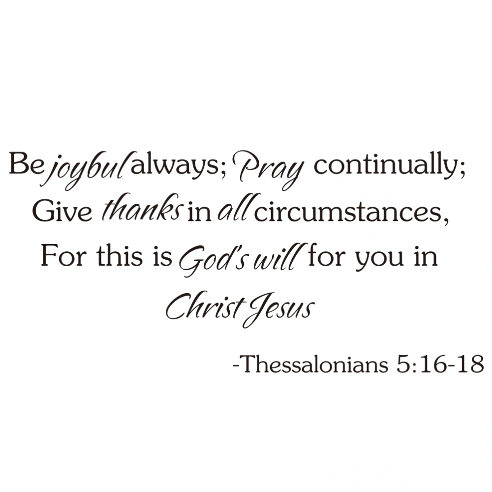 1 Thessalonians Vinyl Wall Art Be Joyful Always Wall Sticker Decal