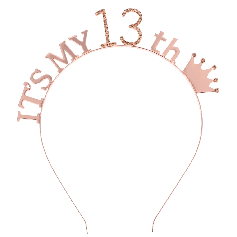 1Pc Birthday Party Headdress Crown Hair Band Number Letter Design Hair