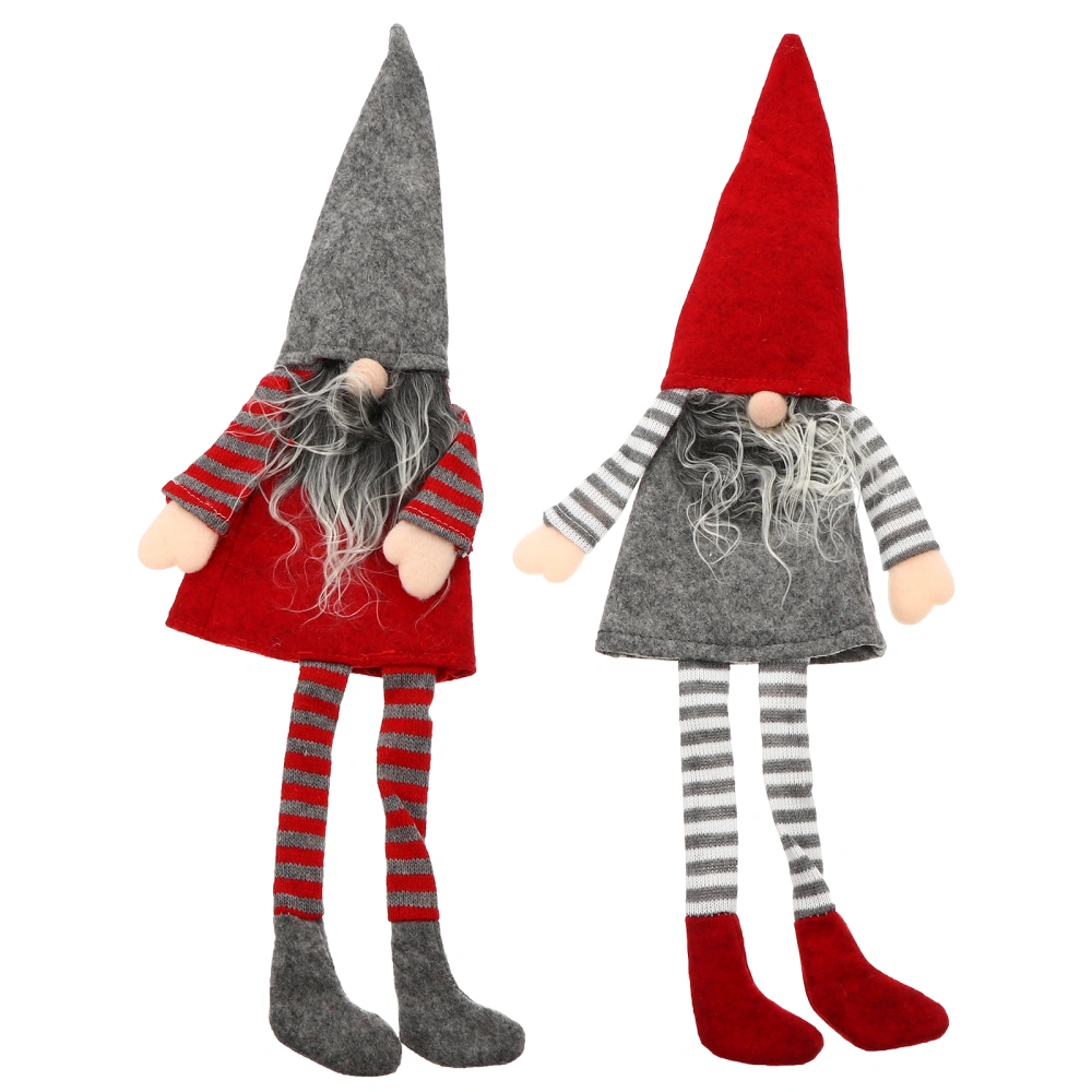 2pcs Christmas Wine Bottle Covers Gnome Doll Champagne Covers Party Decoration