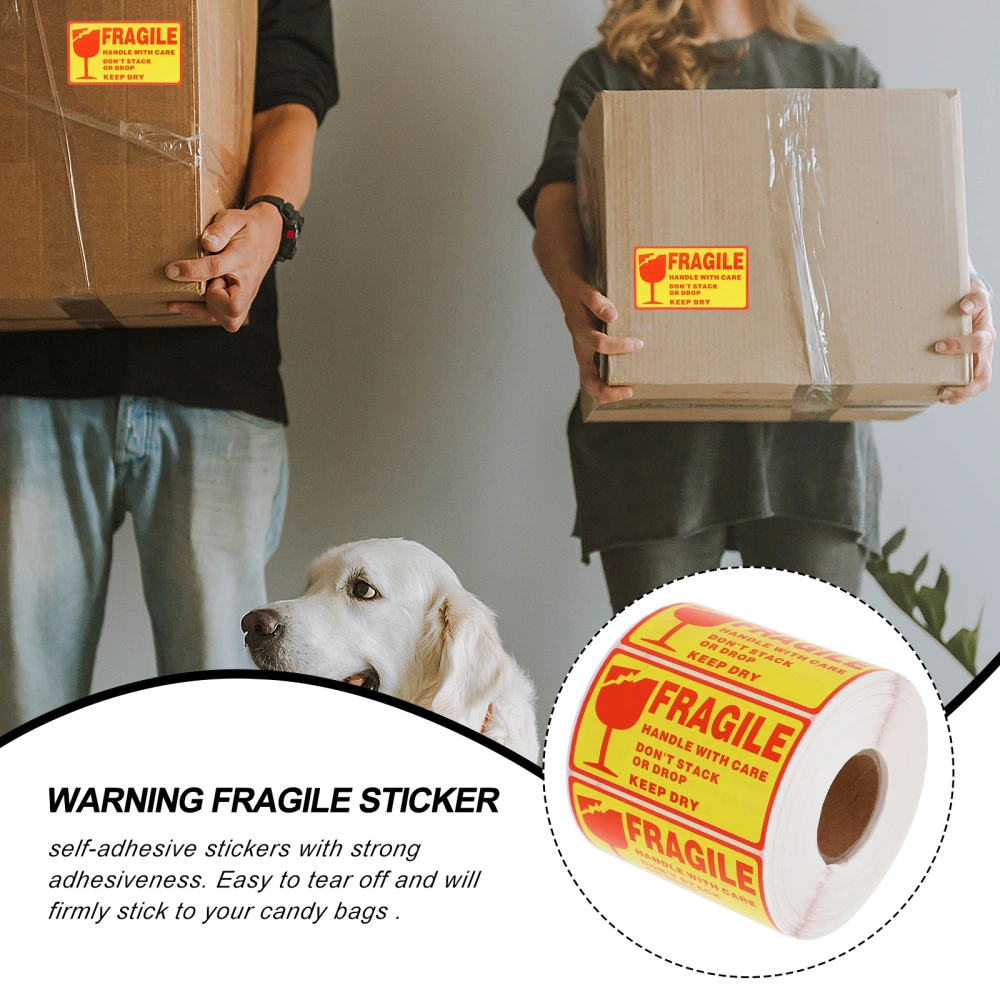 1 Roll Handle with Care Fragile Sticker Fragile Caution Stickers Shipping Label