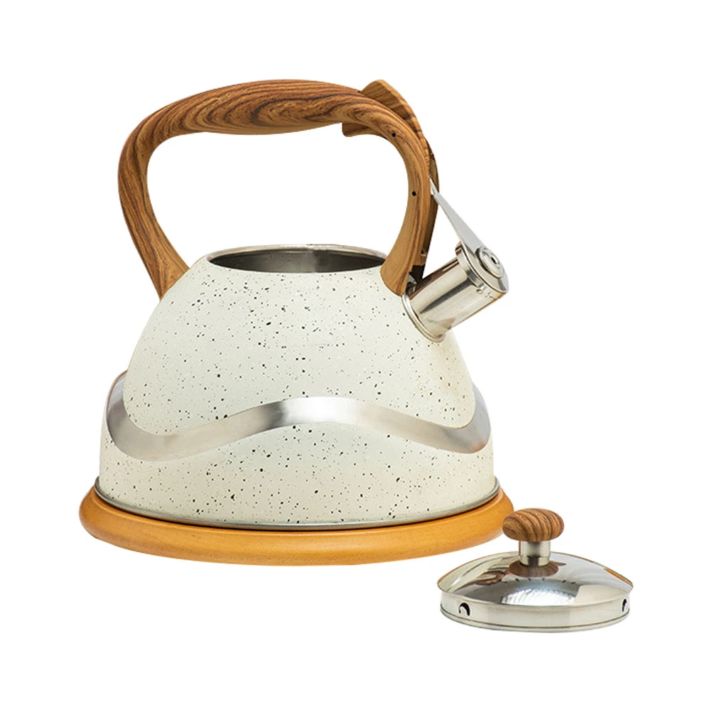 1Pc Durable Teapot Stainless Steel Teakettle Home Thicken Teakettle (Beige)
