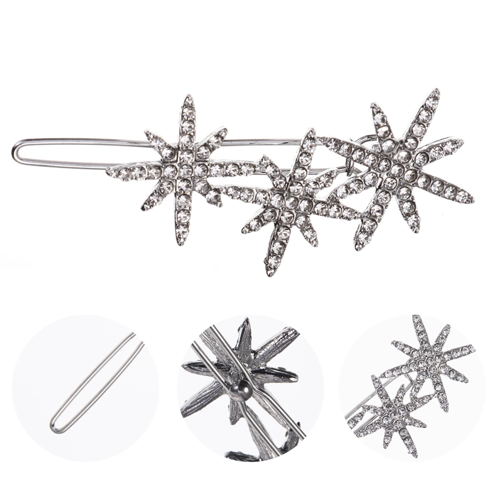 2pcs Crystal Hair Barrette Sparkling Hair Clips Fashion Hair Accessories