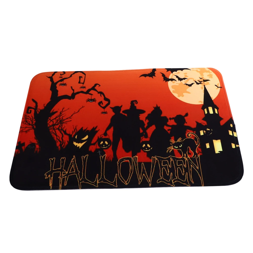 1Pc Halloween Bedroom Carpet Practical Non-slip Floor Mat Protective Mat