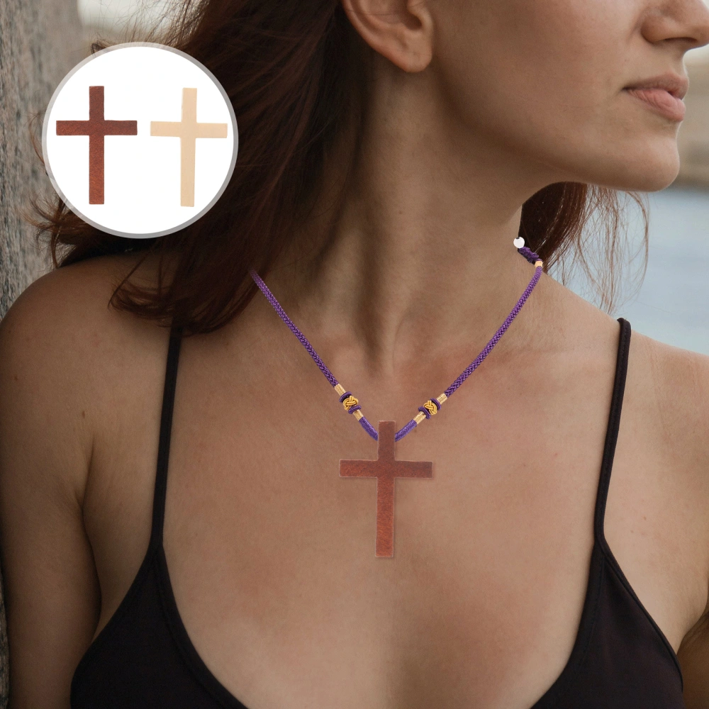 20pcs Cross Pendants DIY Delicate Cross Bracelet Pendants Creative Hand Chain Decors