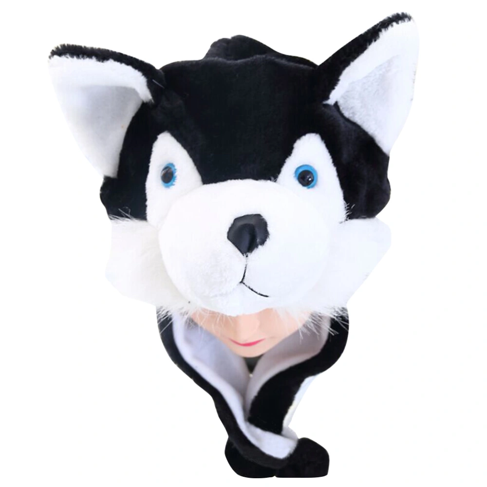 Funny Fashion Children Kids Cartoon Animal Hat - Black (Huskie)