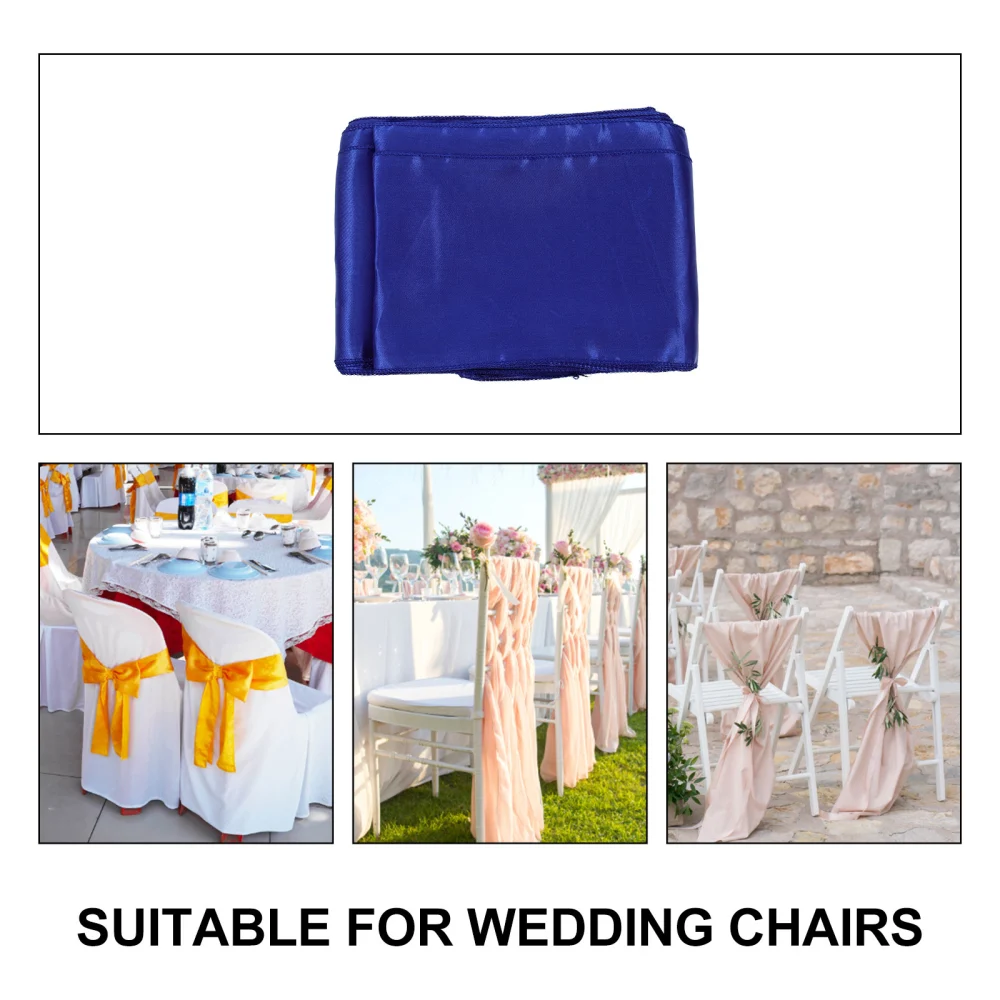 10pcs Chair Sashes Chair Back Decoration Bow Tie Back Chair Ribbon for Hotel